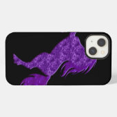 Etui iPhone 13 Étui pour iPhone 6 Licorne de Feu Violet (Verso Horizontal)