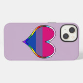 Etui iPhone 13 Étui pour iPhone Case-Mate Cœur de la Fierté Bi (Verso Horizontal)