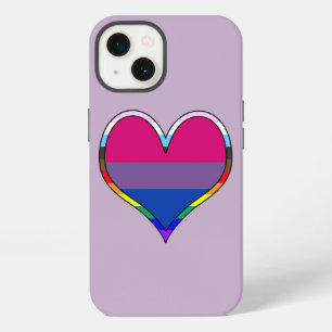 Etui iPhone 13 Étui pour iPhone Case-Mate Cœur de la Fierté Bi