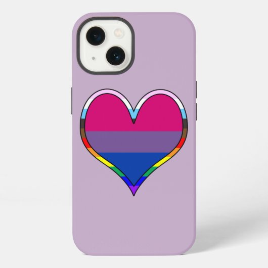Etui iPhone 13 Étui pour iPhone Case-Mate Cœur de la Fierté Bi (Verso)