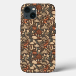 Etui iPhone 13 Étui pour iPhone / iPad champignon cottagecore tri