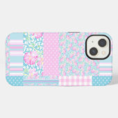 Etui iPhone 13 Étui pour Samsung Note 4 à patchwork papillons ros (Verso Horizontal)