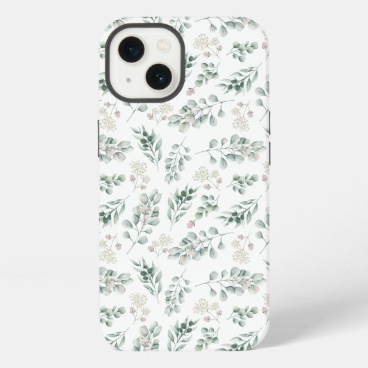 Etui iPhone 13 Eucalyptus vert moderne (Verso)