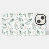 Etui iPhone 13 Eucalyptus Vert Sauge Moderne (Verso Horizontal)