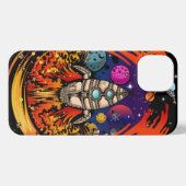 Etui iPhone 13 Exploser le vaisseau spatial (Verso Horizontal)