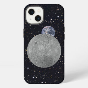 Etui iPhone 13 Face cachée de la Lune Terre ciel étoilé