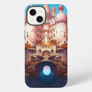 Etui iPhone 13 Fairy Tale Castle Rose White Gold Imaginaire Art