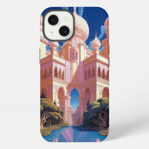 Etui iPhone 13 Fairy Tale Castle Rose White Gold Imaginaire Art