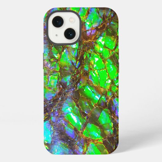 Etui iPhone 13 Falln Peacock Ammolite (Verso)