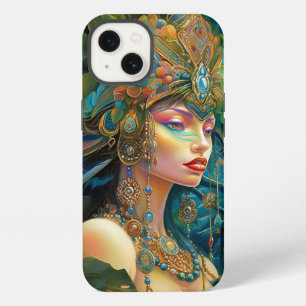 Etui iPhone 13 Fantaisie d'art tropical Lady