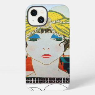 Etui iPhone 13 FEMME AVEC TURBAN JAUNE ORIENTAL / Beauté Mode