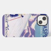 Etui iPhone 13 Femme posant l'affiche ouverte de pentes (Verso Horizontal)
