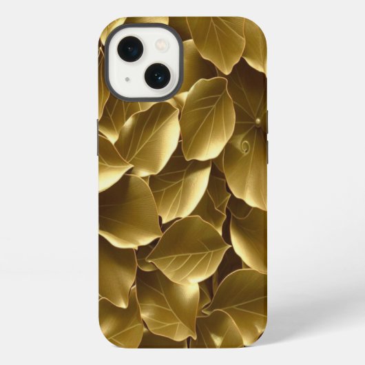Etui iPhone 13 Feuille d'or (Verso)