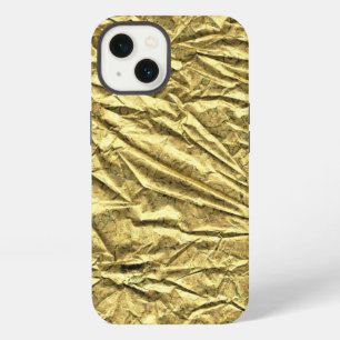 Etui iPhone 13 Feuille d'or brillante