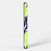 Etui iPhone 13 Feuilles Bleues Vertes (Côté droit)