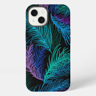 Etui iPhone 13 Feuilles de palmier multicolores