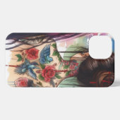 Etui iPhone 13 Fille avec coque iphone tatouage (Verso Horizontal)