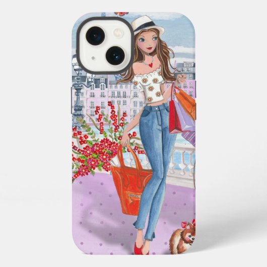 Etui iPhone 13 Fille de mode Shopping Paris | Étui Iphone 7 plus (Verso)