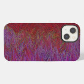 Etui iPhone 13 "Firestorme neurale" Abstraite" Rouge violet (Verso Horizontal)