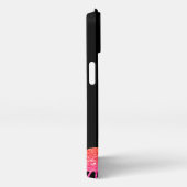 Etui iPhone 13 Flamant rose rose parties scintillant scintillants (Côté droit)