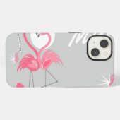 Etui iPhone 13 Flamingo Love Side Monogram IPad Mini horizontal (Verso Horizontal)