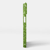 Etui iPhone 13 Flamme de parties scintillant vert clair (Côté droit)