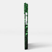 Etui iPhone 13 Flamme de parties scintillant vert foncé (Côté gauche)
