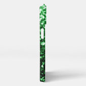Etui iPhone 13 Flamme de parties scintillant vert foncé (Côté droit)