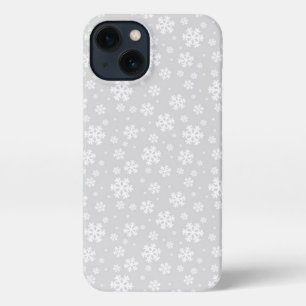Etui iPhone 13 Flammes de neige blanches sur le Motif d'hiver arg