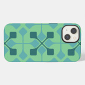 Etui iPhone 13 Flèches bleues (Verso Horizontal)