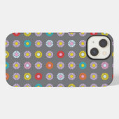 Etui iPhone 13 Fleur Colorée Rétro (Verso Horizontal)