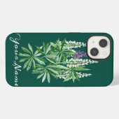 Etui iPhone 13 Fleur de lupin (Verso Horizontal)