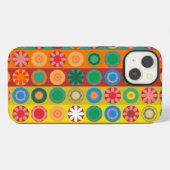 Etui iPhone 13 Fleur de pouvoir en rangées (Verso Horizontal)