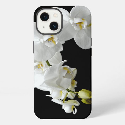 Etui iPhone 13 Fleur d'orchidée blanche (Verso)