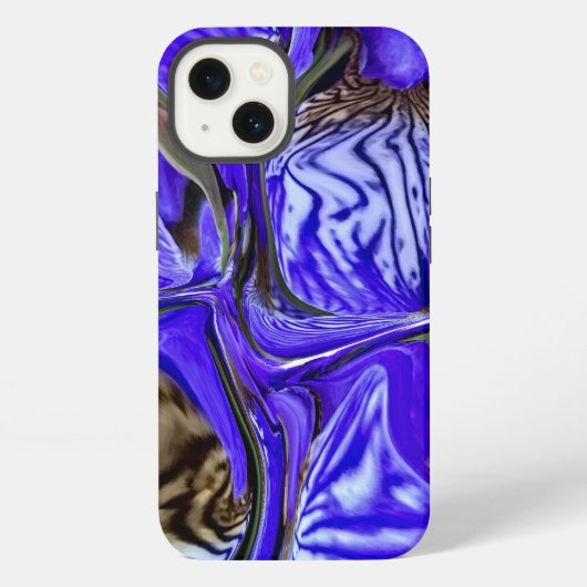 Etui iPhone 13 Fleur Iris Violet (Verso)