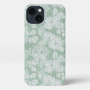 Etui iPhone 13 Fleur marguerite Velvety Mint Green