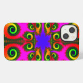Etui iPhone 13 Fleur Phoenix Abstraite fractale (Verso Horizontal)
