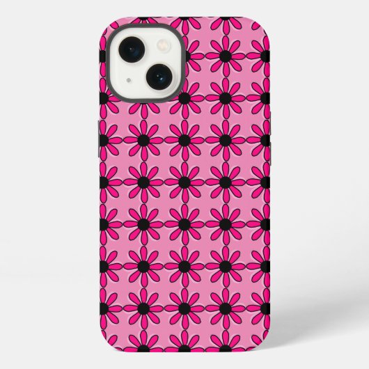 Etui iPhone 13 Fleur rose (Verso)