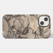 Etui iPhone 13 Fleur tatouée I (Verso Horizontal)