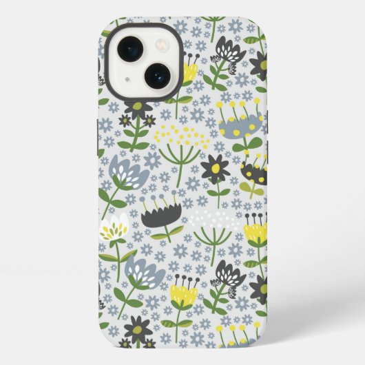 Etui iPhone 13 fleurs (Verso)