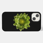 Etui iPhone 13 Fleurs | Chrysanthème vert (Verso Horizontal)