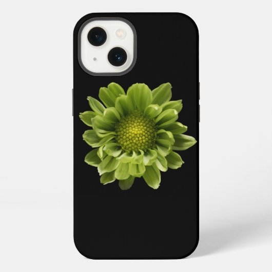 Etui iPhone 13 Fleurs | Chrysanthème vert (Verso)
