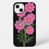 Etui iPhone 13 Fleurs Cosmo Rose  (Verso)