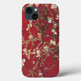 Etui iPhone 13 Fleurs de cerisier rouge Vincent van Gogh Peinture