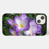 Etui iPhone 13 Fleurs de Freesia Violettes (Verso Horizontal)