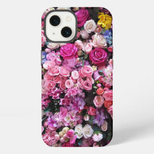 Etui iPhone 13 Fleurs de rose colorées élégantes