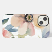 Etui iPhone 13 Fleurs délicates minimalistes (Verso Horizontal)
