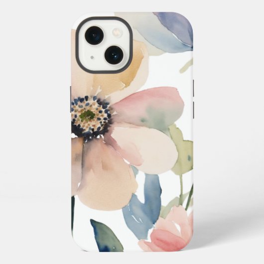 Etui iPhone 13 Fleurs délicates minimalistes (Verso)