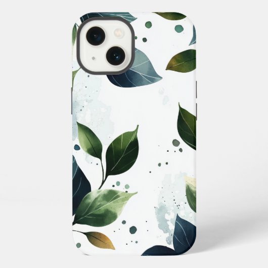 Etui iPhone 13 Fleurs et Feuilles (Verso)