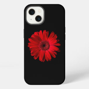 Etui iPhone 13 Fleurs Gerbera Daisy rouge